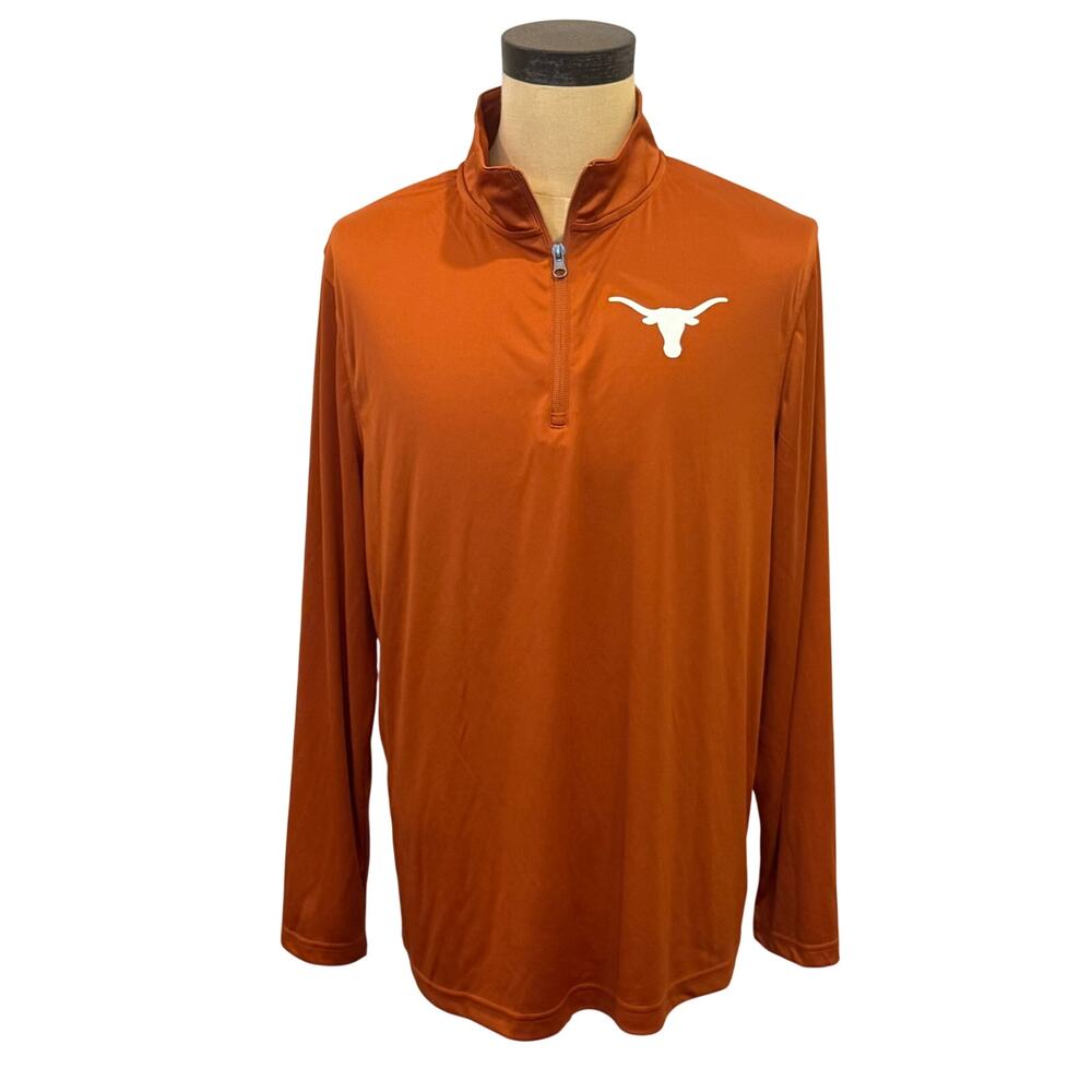 UNIVERSITY OF TEXAS UT 1/4 Zip Pullover Shirt Jacket Top Gameday Longhorns XL